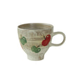Japanese Retro Ceramic Mug | Hand-Painted Apple Design | 480ml Large Capacity Coffee Tea Cup